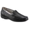 Mokassin WALDLÄUFER "Harriet", Damen, Gr. 7 (40,5), schwarz, Nappaleder, Lackleder, klassisch, Schuhe Loafer Slipper, Slipper, Festtagsschuh, Bequemschuh zum Schlupfen, G-Weite