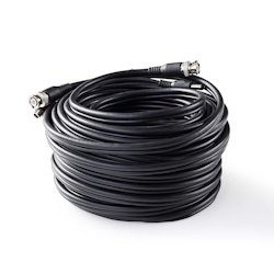 Nedis CCTV-Sicherheitskabel - BNC / DC - 20.0 m - Rund - PVC - Schwarz - Kartonverpackung Image