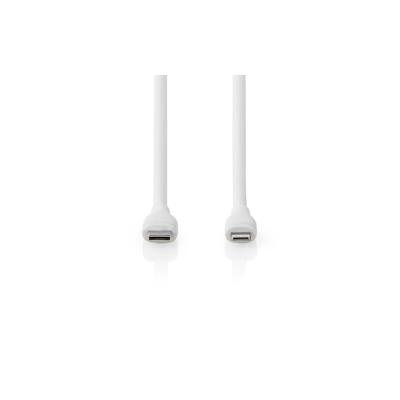 Nedis Lightning Kabel - USB 2.0 - Apple Lightning 8-Pin - USB-C Stecker - 480 Mbps - Vernickelt - 1.50 m - Rund - Silikon - Weiss - Box Image