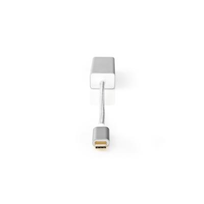 Nedis USB Network Adapter - USB 3.2 Gen 1 - 1 Gbps - USB-C Male - RJ45 Female - 0.20 m - Round - Gold Plated - Tinned Co