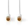 Nedis F Quick - F Quick Cables - F Male Quick - F Male Quick - Gold Plated - 75 Ohm - Double Shielded - 5.00 m - Round - PVC - White - Window Box