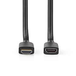Nedis Ultra High Speed HDMI -Kabel - HDMI Stecker - HDMI Ausgang - 8K@60Hz - 48 Gbps - 2.00 m - Rund - 7.9 mm - Schwarz - Box Image