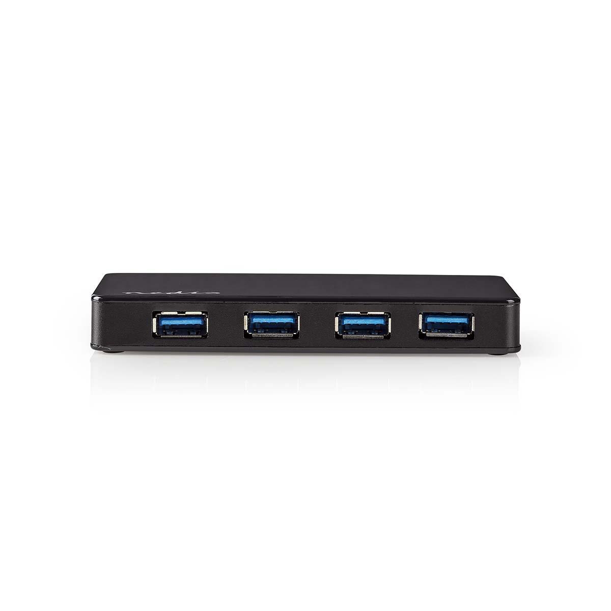 Nedis USB-Hub - USB-A Male - 4x USB A Female - 4-Port port(s) - USB 3.2 Gen 1 - Netzstromversorgung / Stromversorgung über USB - 4x USB Image