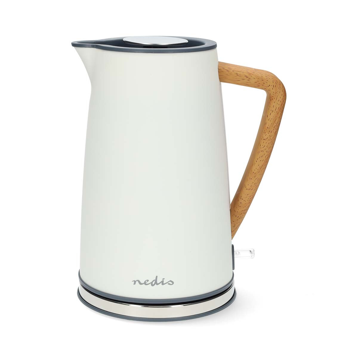 Nedis Wasserkocher - 1.7 l - Soft-Touch - Weiss - Um 360 Grad drehbar - Verdecktes Heizelement - Strix Controller - Boil-dry protection Image