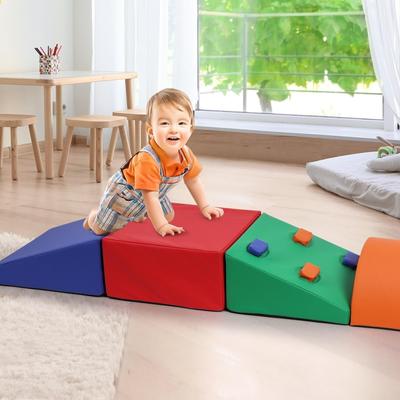 Toddler Foam Climbing Blocks Set - 5PCS Indoor Active Playset