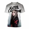 Avril Lavigne maglietta stampata in 3D uomo donna estate moda Casual manica corta cantante Harajuku