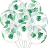 25 Stück transparente 12-Zoll-Palmblatt-Luftballons Themenballons für Dschungel-Wildpark
