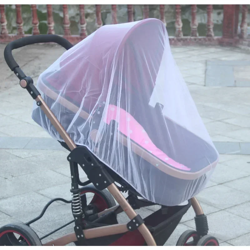 Baby Kinderwagen Moskitonetz Kinderwagen Warenkorb Insekten Schild Net Mesh Sicher Kleinkinder Schutz Mesh Abdeckung Baby Kinderwagen Zubehör Image