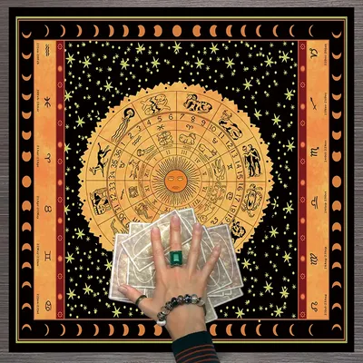 Heid nisches Altar tuch Samt Tarob Weissagung Astrologie Tischs piel Tarot karte Tischdecke Image
