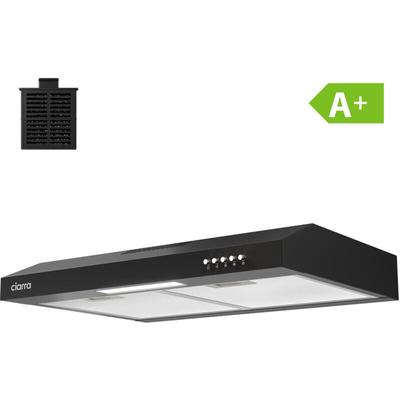Ciarra - CD6903DB a+ Dunstabzugshaube 60cm Unterbauhaube 220 m3/h Umluft Abluft 3 Stufen Schwarz