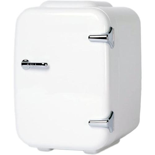 Mini-Kühlschrank – 4 l kleiner Kühlschrank, Schlafzimmer-Mini-Kühlschrank, Retro-Kühlschrank,