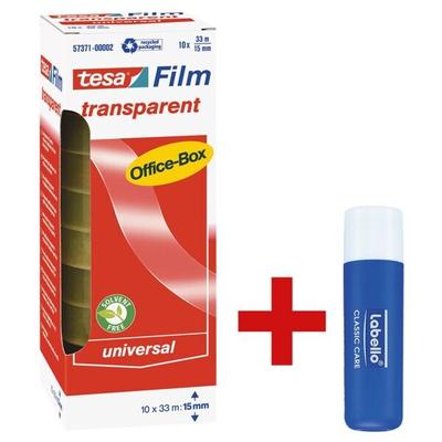 tesa Klebeband »Office Box« transparent, 15 mm/33 m (B/L) inkl. 1x Lippenpflegestift transparent, 1.5 cm Image