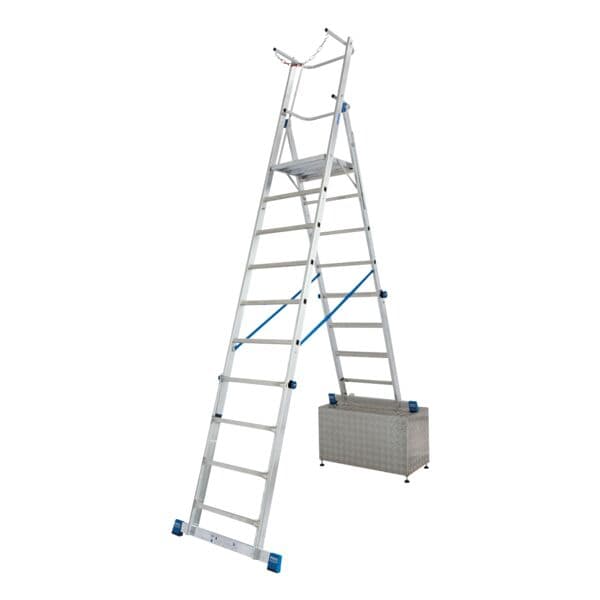 Krause Plattformleiter »STABILO» 10 Sprossen silber, 350 cm Image