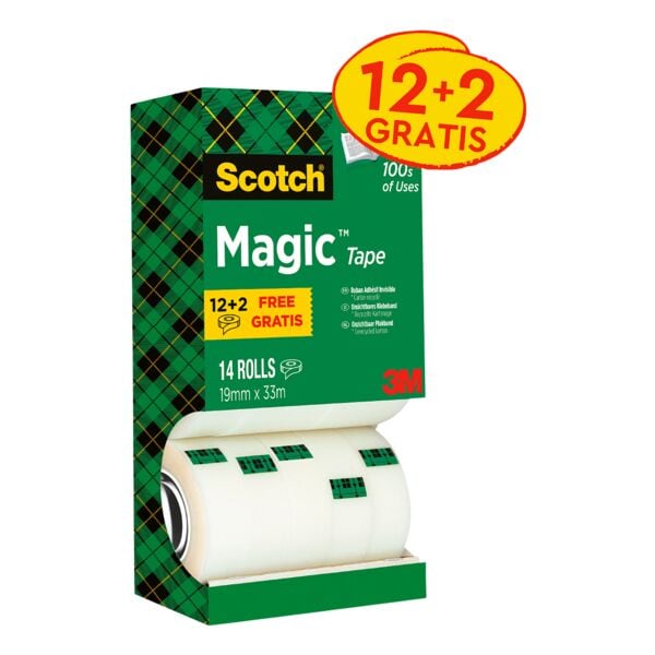 Scotch 14er-Pack Klebeband »Magic Tape 810« transparent, 19 mm/33 m (B/L) transparent, 1.9 cm Image