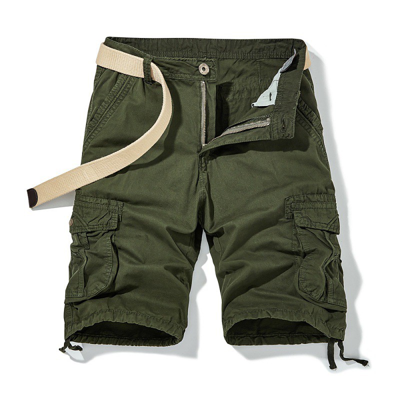 Men's Tactical Shorts Cargo Shorts Shorts Hiking Shorts Buttons Multi Pocket Plain Wearable Short Daily Outdoor Streetwear Fashion Classic Blue Khaki
