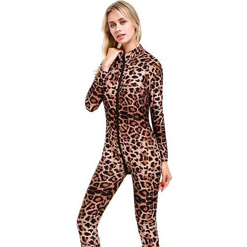 Zentai-Anzüge Cosplay Kostüm Catsuit Karnevalskostüm Ganzkörperanzug Damen Cosplay Sexy Kostüm Leopard Kostüm für Maskerade Erwachsene