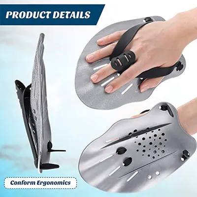 1 Pair Swimming Training Paddles Swim Hand Paddles Snorkeling Diving Gloves Fin Flipper Sports