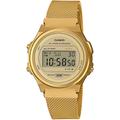 Chronograph CASIO VINTAGE, gold (goldfarben, gelbgoldfarben, grau), Armbanduhren, Damen, Quarzuhr, Armbanduhr,Damenuhr,Herrenuhr, Digitialuhr, Edelstahlarmband