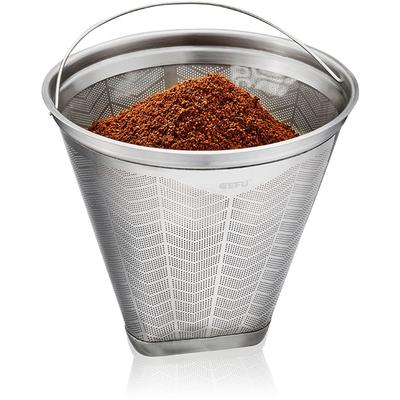 Permanentfilter GEFU "FLAVO", silber, H:9,8cm Ø:12cm, Edelstahl, Kaffeefilter, rostbeständig, wiederverwendbar,, passend für Größe 4 Image