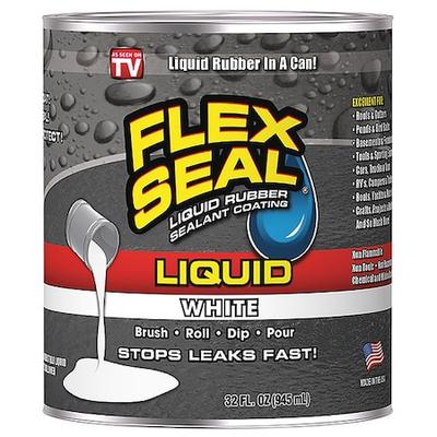 FLEX SEAL LFSWHTR32 Leak Sealer 32 oz, Can, White, Liquid