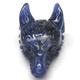 DSXJEZNJ natural stone pendant 1PC Wolf Head Pendant Natural Gemstone Ornaments Blue Sodalite Crystal Necklace Animal Fashion Men Gifts Jewelry