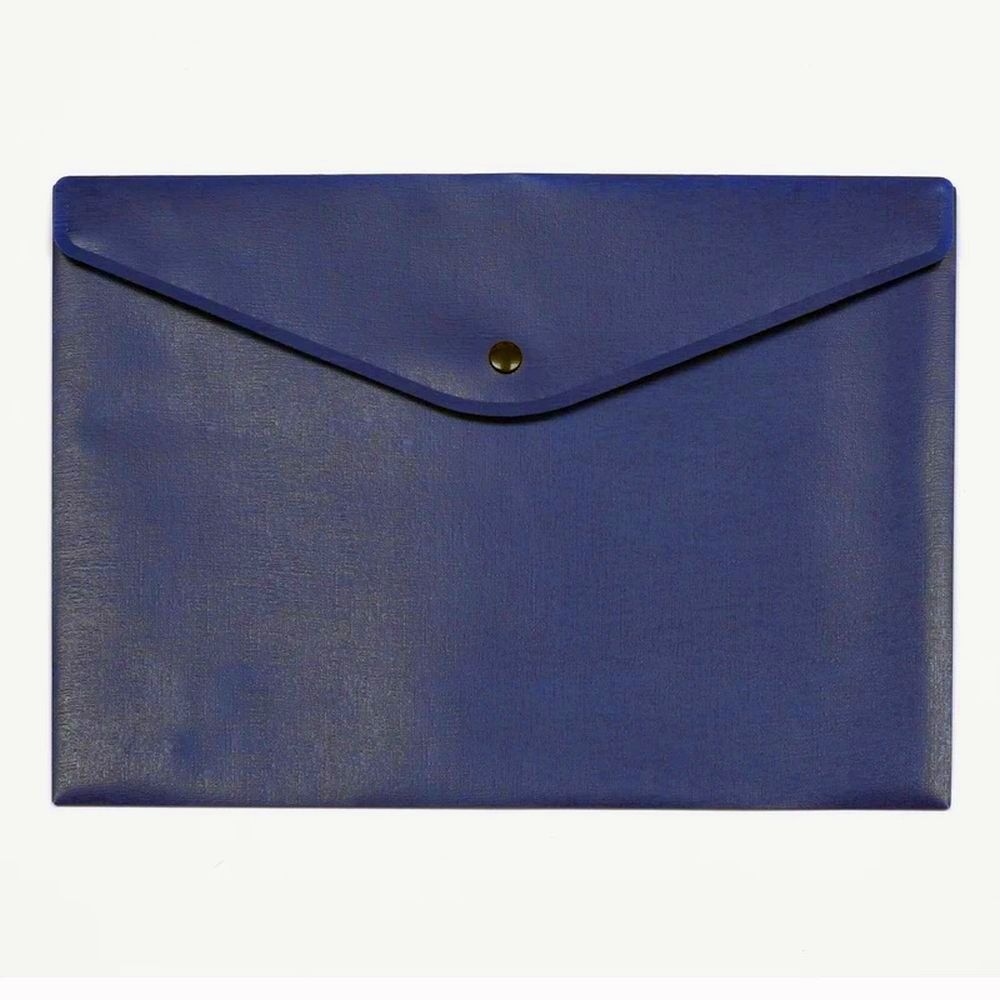 FSY Sichttasche, A4, Druckknopf, opak, blau, 1 Stück Image