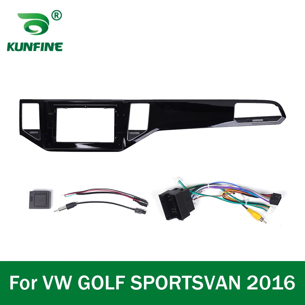 Auto GPS Navigation Stereo Für VW GOLF SPORTSVAN 2016-2019 Radio Fascias Panel Rahmen Fit 2Din 10 zoll In Dash kopf einheit bildschirm Image