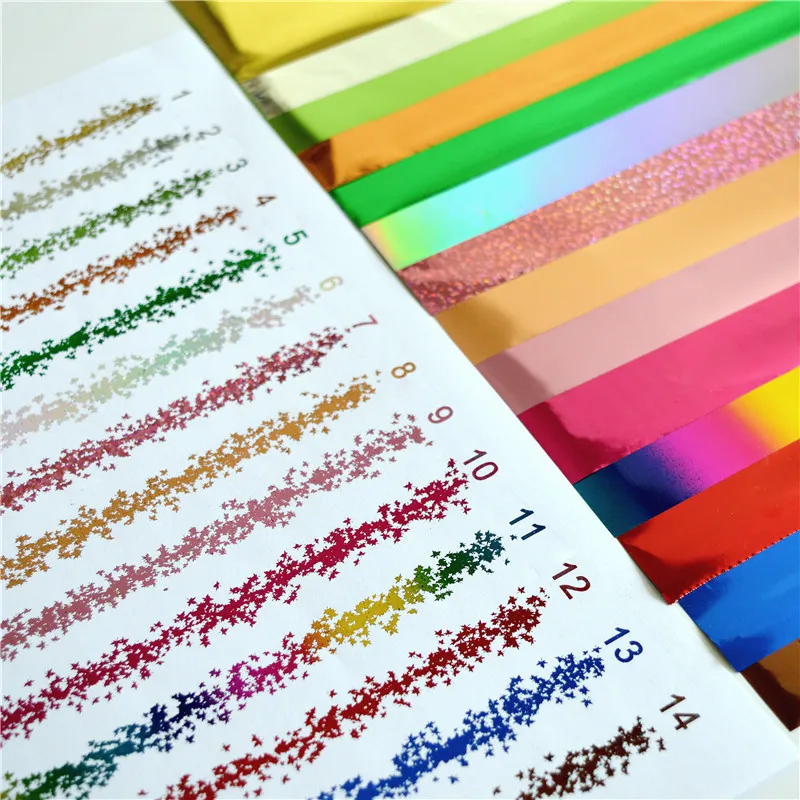 50 pezzi di carta stagnola per stampa a caldo laminatore a caldo carta artigianale doratura per la decorazione della carta regalo Scrapbook carta da regalo di natale