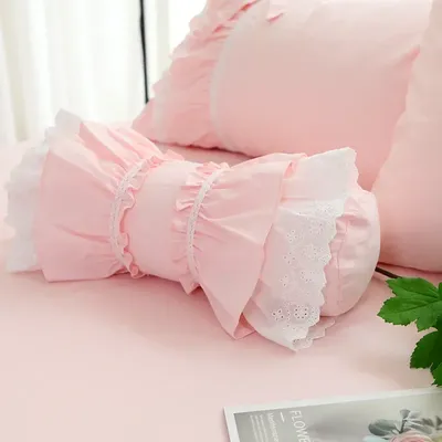 Süße rüsche spitze kissen bett dekorative bettwäsche kissen süßigkeiten kissen prinzessin lenden Image