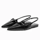 Neue bling Frauen Sandale Mode spitzen Zehen flachen Slip auf Damen elegante Sling back Schuhe Med