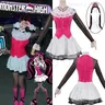 Monster Cos High: Draculaura Costume Cosplay vestito rosa Vampiree Draculaura parrucca Anime