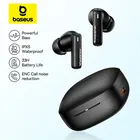Baseus Bowie E19 Auricolari wireless Bluetooth 5.3 Big Bass Driver da 12 mm IPX5 Auricolari impermeabili Durata della batteria di 33 ore Cuffie