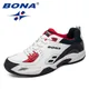 BONA-Chaussures de tennis légères et douces pour hommes baskets de jogging en plein air à lacets