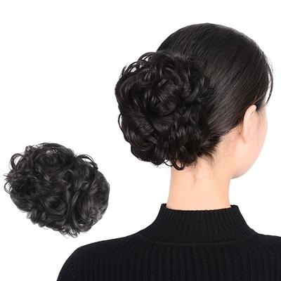 Clip-on Bun Extension Wig Natural Decorative Hair Accessory For Daily Party Performance Cosplay, Ideal Choice For Gifts