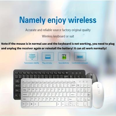 2.4g Wireless Keyboard And Mouse Combo Full Size S...