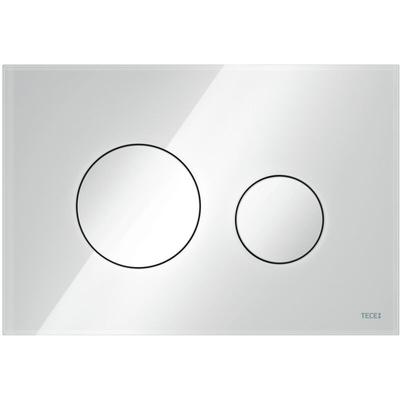 Loop WC-Betätigungsplatte Glas weiss, 9240650 - Tece