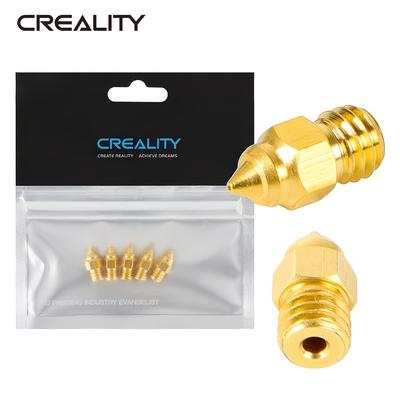 5pcs Creality 3d0.2/0.4/0.6/0.8/1.0mm Hotend Extruder Brass Mk Nozzles For Cr-6 Se/ender-3 Series/ender 5 Series Printer