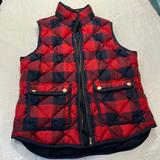 J. Crew Jackets & Coats | J. Crew Down Puffer Vest, S | Color: Black/Red | Size: S