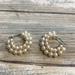 J. Crew Jewelry | J.Crew Jcrew Layered Mini Pearl Hoop Earrings Gold Tone Nwot | Color: Gold | Size: Os