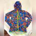 Nike Jackets & Coats | Nike Neon Camo Rain Jacket Size Small | Color: Blue/Orange | Size: S