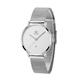 OLEVS Rose Gold Women's Watch, Stainless Steel, Casual Small Watch, Women's Waterproof, Modern Analogue Watch with Mesh Strap, Ultra Thin Women's Watch with Diamond Heart, 5003 White Dial/Silver