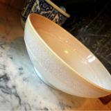 Anthropologie Dining | Anthropologie Hombre Glaze Drip Large Bowl | Color: Cream/White | Size: 8.5” X 3.5”