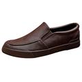 Moccasins Men's Suit Shoes Casual Shoes Slip On Business Shoes Leather Slipper Loafers Soft Flat Leather Shoes Walking Shoes Men's Shoes Trainers Low Shoes Slip On Boat Shoes Size 38-44, coffee, 6 UK