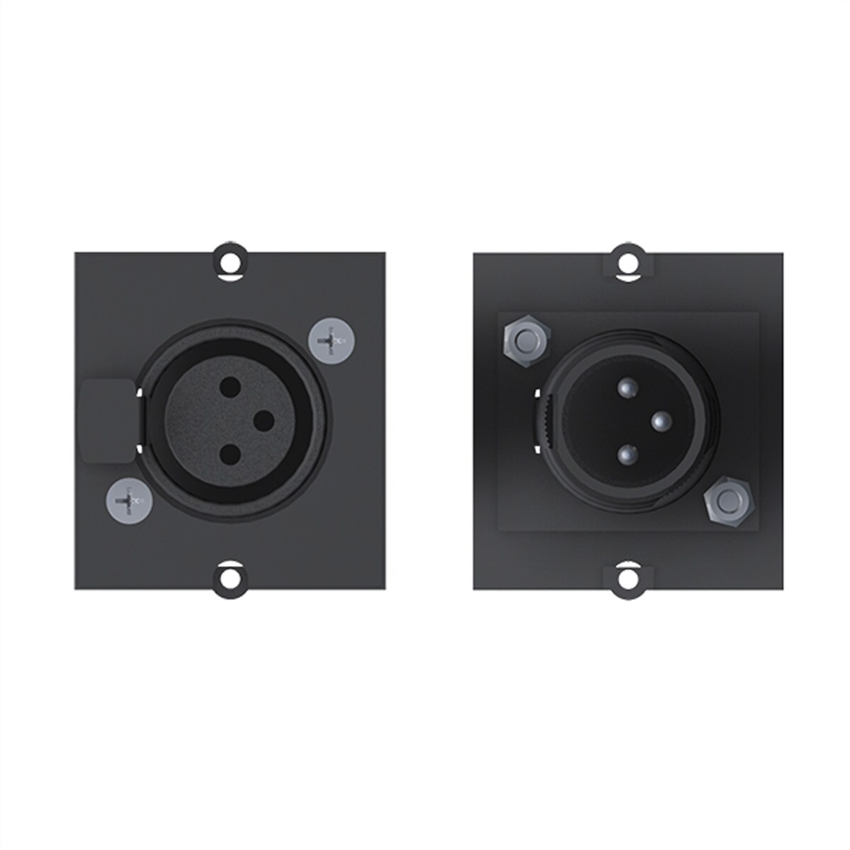 BACHMANN Rahmen XLR 3-polig Buchse, Schraubklemme 3-pol. Abdeckkappe Image