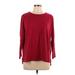 J.Jill Long Sleeve T-Shirt: Burgundy Tops - Women's Size Large Petite