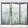 Colla-Free elettrostatico Misty Forest pattern Privacy Glass Window glassato Sticker camera da letto