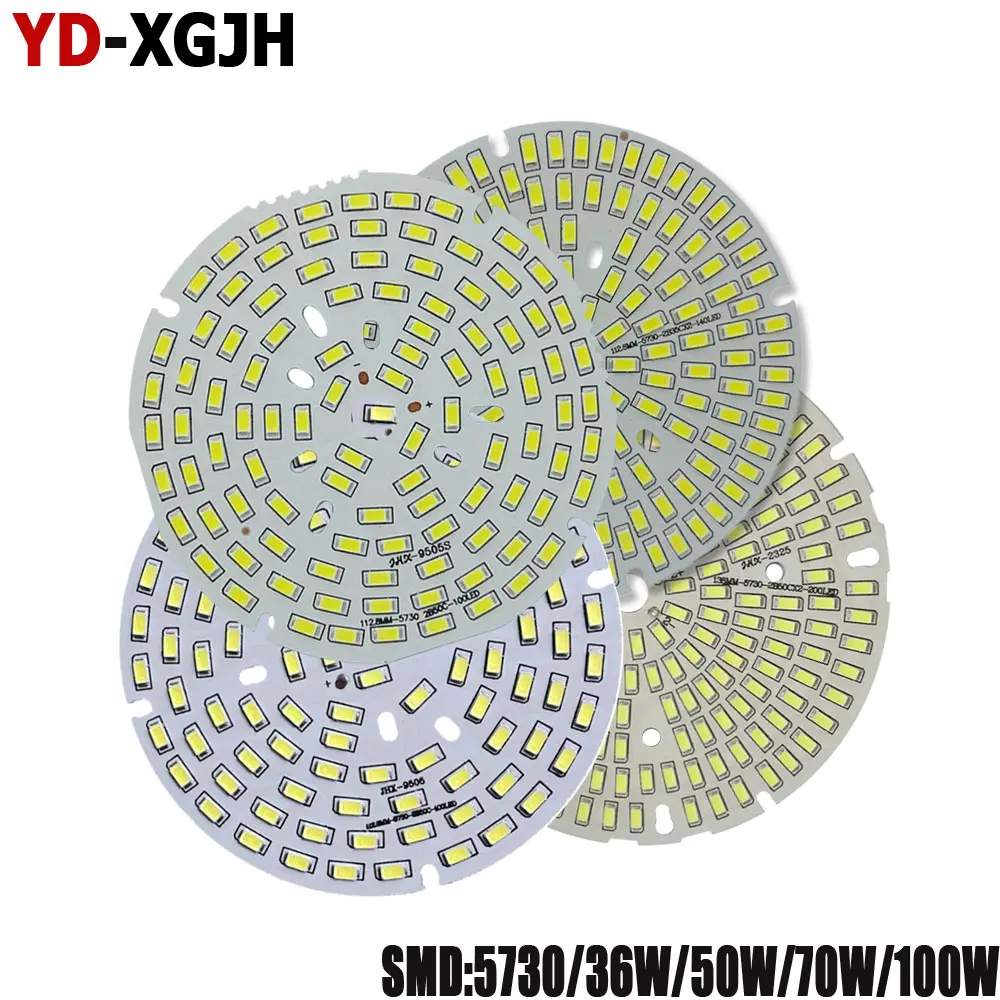 SMD5730 Pannello luminoso ad alta luminosità 36W 50W 70W 100W LED PCB e driver Piastra lampada in alluminio per plafoniera fai da te Lampadina LED