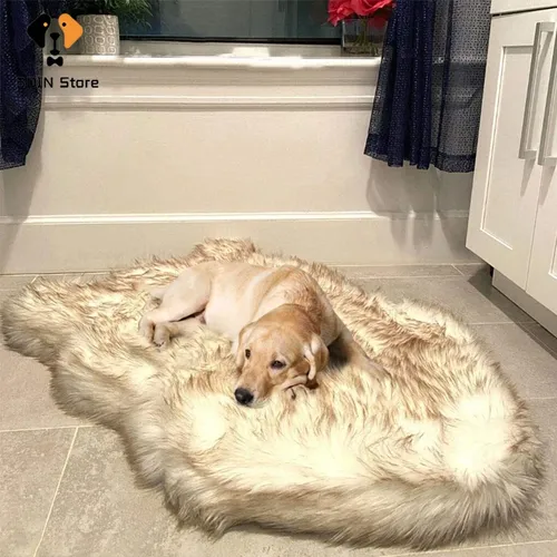 Dicken Faux Fur Pet Hund Bett Matte Abnehmbare Weiche Warme Gemütliche Plüsch Schlaf Matte für Hunde
