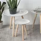 Table basse nordique ronde créative en bois table d'appoint pour canapé-lit assiette de service