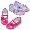 Mädchen Stickerei Blumenschuhe Encanto Mirabel Prinzessin Schuhe Baby Vintage Ballerinas Bequeme rutschfeste Low Heel Flats